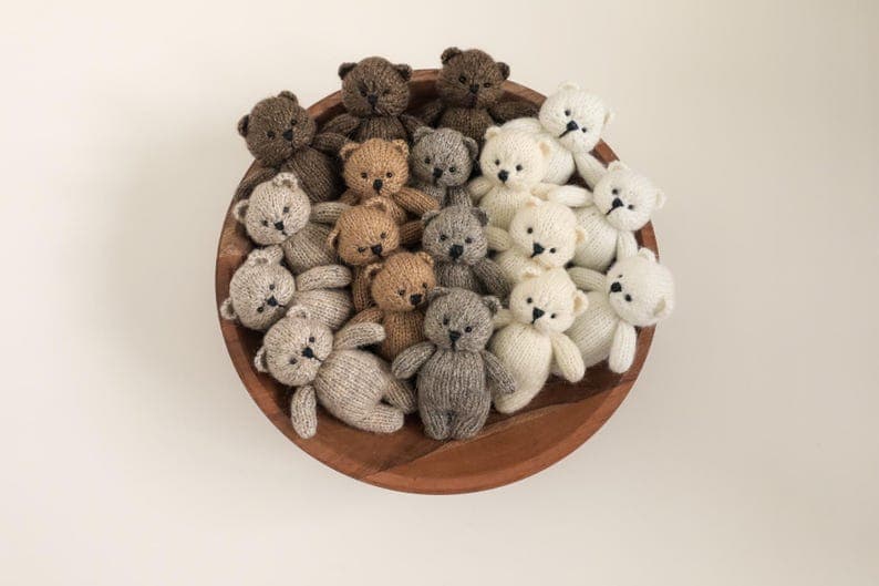 Knitted teddy bears