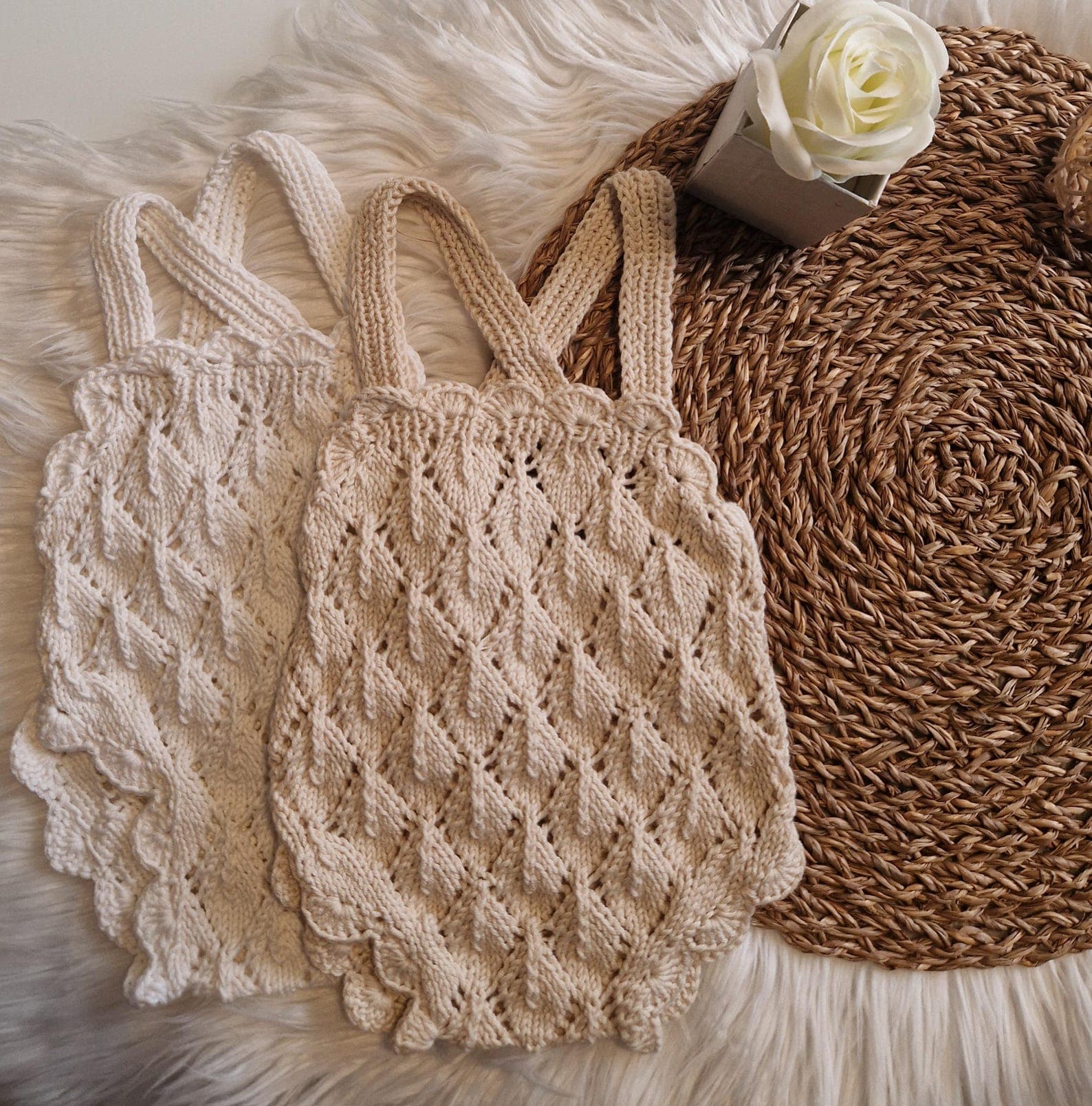 knitted organic romper