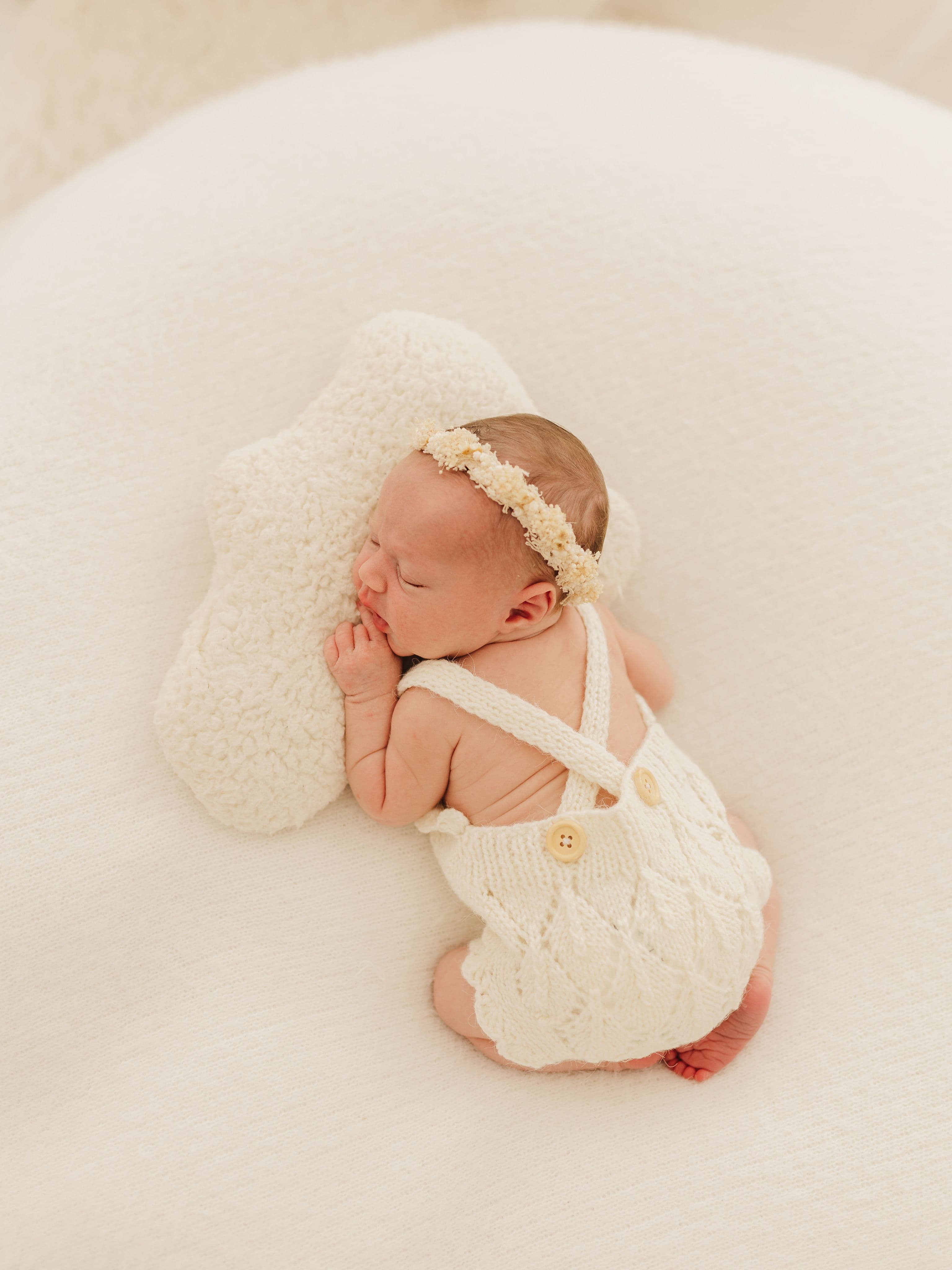 Leaf Pattern Knitted Romper - image 1